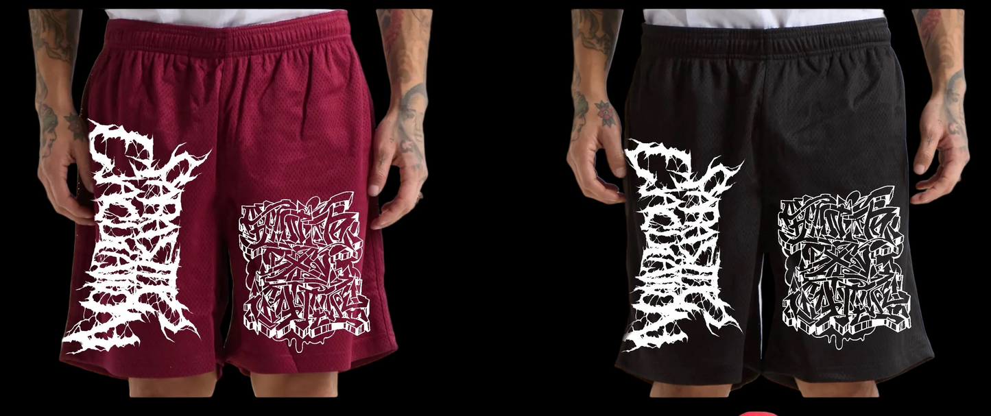 PARASITIC EJACULATION SHAKAWEAR MOSH SHORTS