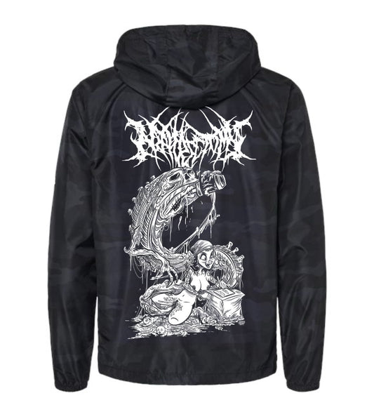Nephrectomy BATHING IN GUTS Windbreaker Zipper Jacket