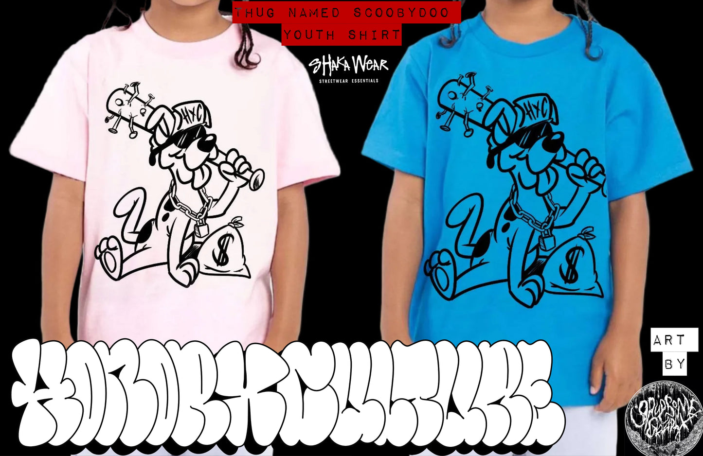 HONORXCULTURExGRUESOME GRAPHX THUG SCOOBYDOO YOUTH SHIRT